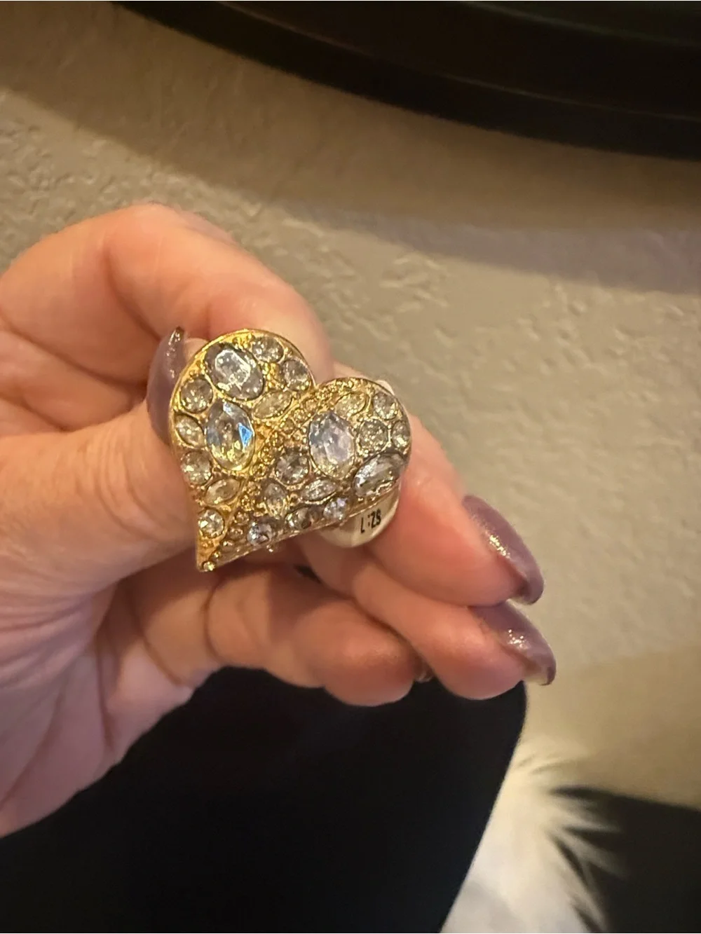 💍🆕 Brighton Trust Your Journey Gold Heart Crystal Ring NWT